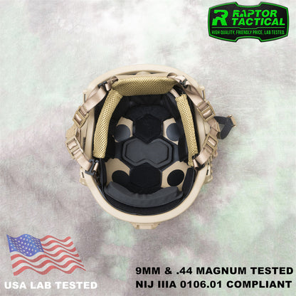 RAPTOR TACTICAL UHMWPE WENDY SL STYLE HIGH CUT BALLISTIC HELMET
