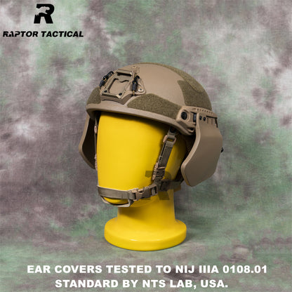 RAPTOR TACTICAL BALLISTIC EAR COVER FOR FAST HIGH/SF CUT HELMET