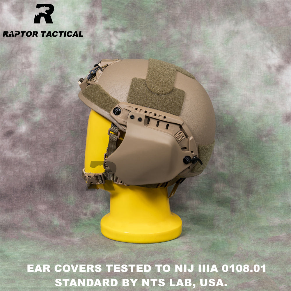 RAPTOR TACTICAL BALLISTIC EAR COVER FOR FAST HIGH/SF CUT HELMET