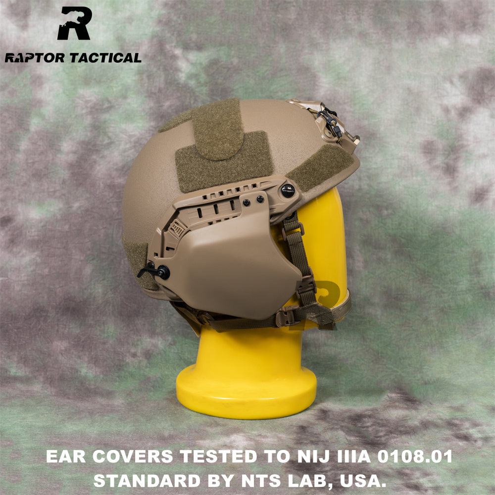 RAPTOR TACTICAL BALLISTIC EAR COVER FOR FAST HIGH/SF CUT HELMET