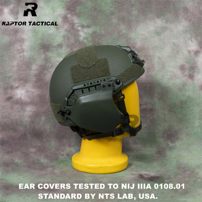 RAPTOR TACTICAL BALLISTIC EAR COVER FOR FAST HIGH/SF CUT HELMET