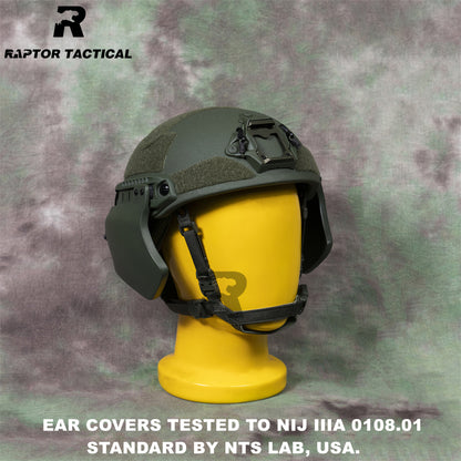 RAPTOR TACTICAL BALLISTIC EAR COVER FOR FAST HIGH/SF CUT HELMET