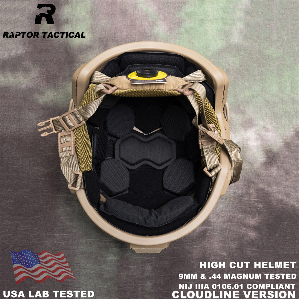 RAPTOR TACTICAL FAST HIGH CUT BALLISTIC HELMET